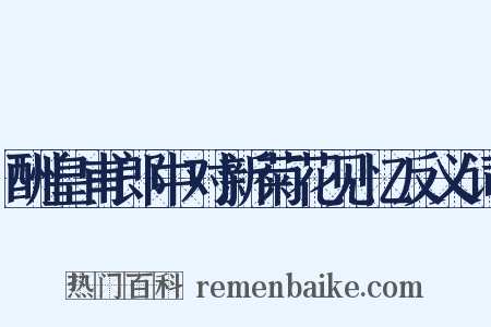 酬皇甫郎中对新菊花见忆反义词是什么意思的图片